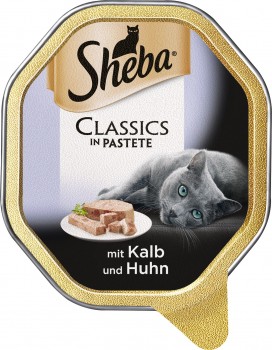 Sheba Schale Classics in Pastete mit Kalb & Huhn 22x85g