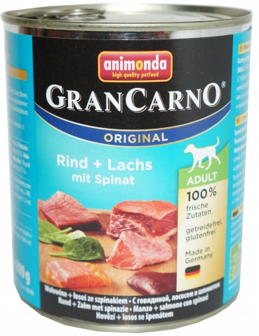 Animonda GranCarno Adult Rind, Lachs & Spinat 6x800g