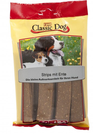 Classic Dog Snack Strips mit Ente 12x20er