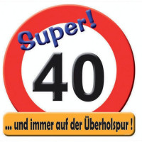 Udo Schmidt Riesenschild Super! 40 und immer auf der Überholspur! 50Cm