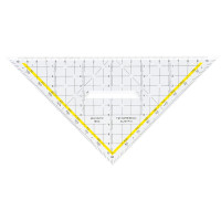 ARISTO TZ-Dreieck 22.5 cm mit Griff Facette an Hypotenuse Tuschenoppen