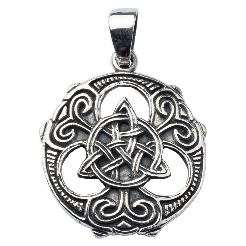 Anhänger Keltischer Knoten 925er Silber, Ø 24 mm
