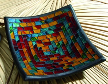 Räucherschale Mosaik rainbow 20 x 20 cm